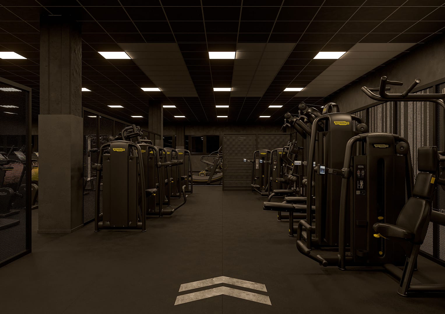 ideafitness, vista su gymfloor zona isotoniche