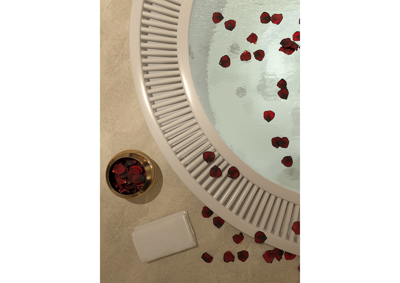 L'Esagono Hotel & Spa, vista di dettaglio su vasca con idromassaggio